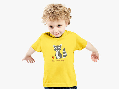 Mapache - Camiseta kids  "take care of nature"