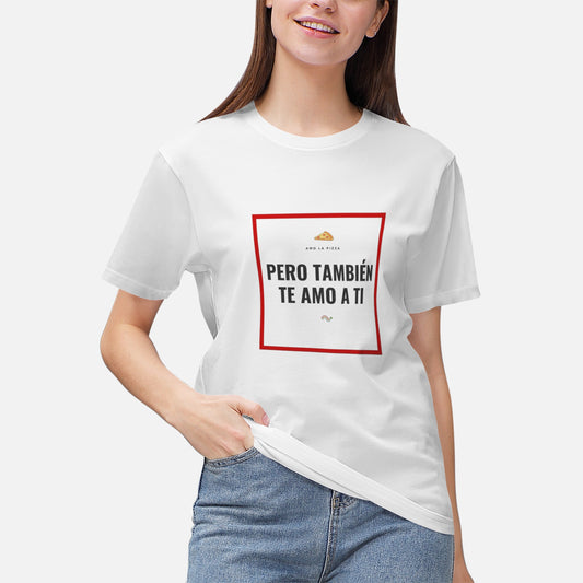 Amo la pizza - camiseta manga corta unisex