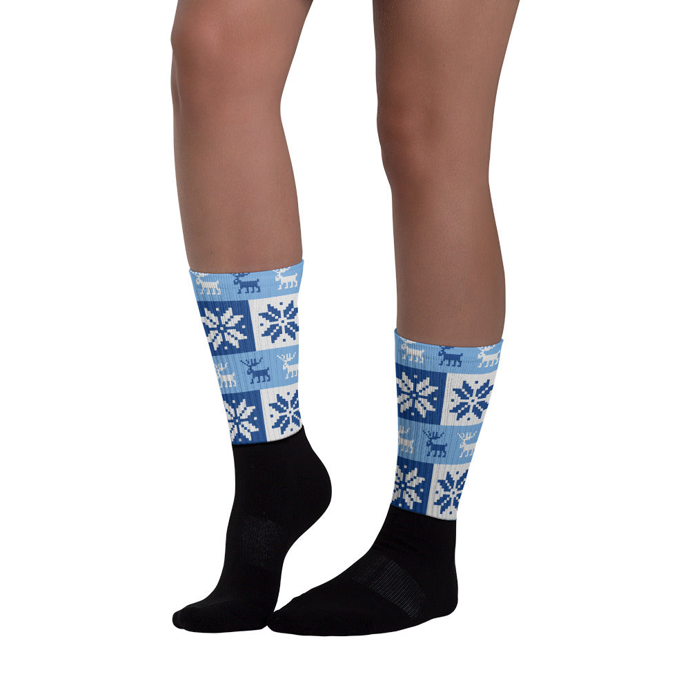 Calcetines navideños azules