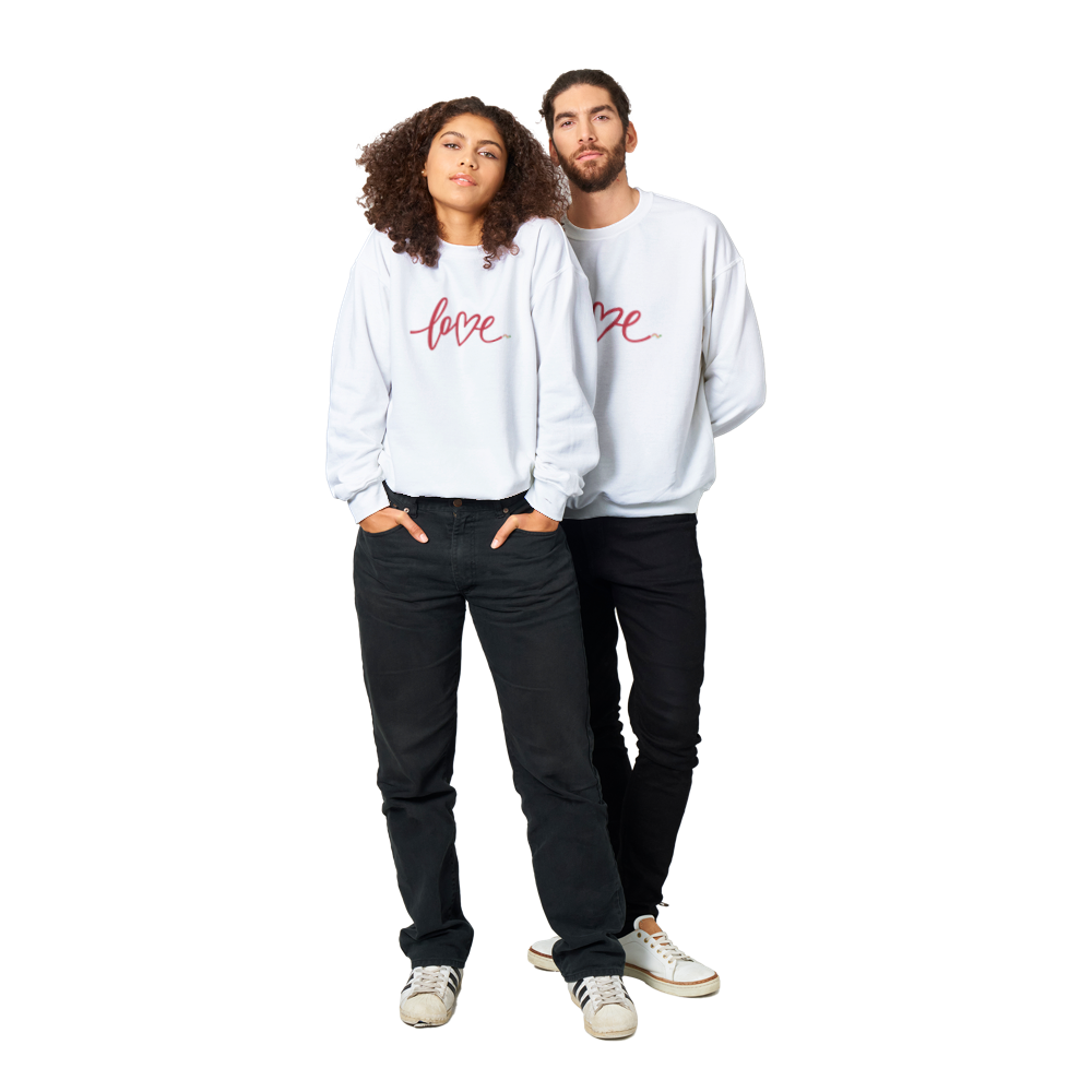 Love heart - Sudadera clásica unisex