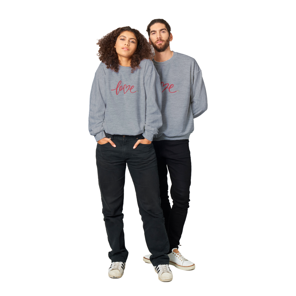 Love heart - Sudadera clásica unisex