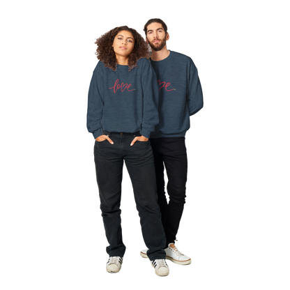 Love heart - Sudadera clásica unisex