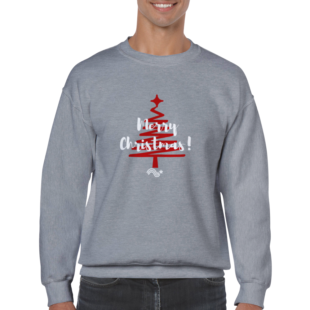 Merry Christmas tree rojo - sudadera unisex